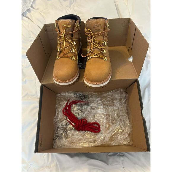 Timberland Womens LTD Heritage Vibram Lux Waterproof Wheat 6" Boots Tan Size 7 - Picture 2 of 13
